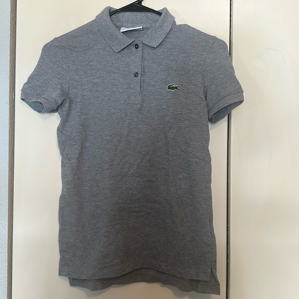NWOT-Lacoste Gray Polo women’s Shirt